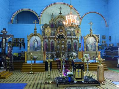 17-Интерьер  Свято-Успенского храма в Шарковщине. Фото 2011 года